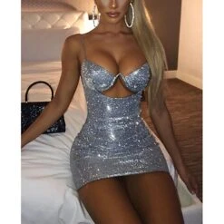 Women's Party Dress Sequin Dress Sheath Dress Mini Dress Black Pink Gray Sleeveless Pure Color Sequins Spring Summer V Neck Hot Party Slim 2023 S M L XL 13 Women's Party Dress Sequin Dress Sheath Dress Mini Dress Black Pink Gray Sleeveless Pure Color Sequins Spring Summer V Neck Hot Party Slim 2023 S M L XL -Tesla Style abhkbi1630044860421