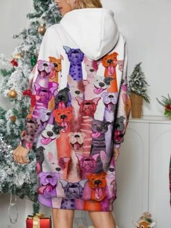 Women's Casual Dress Hoodie Dress Mini Dress Warm Fashion Outdoor Christmas Holiday Hoodie Print Animal Loose Fit Yellow Blue Purple S M L XL XXL 11 Women's Casual Dress Hoodie Dress Mini Dress Warm Fashion Outdoor Christmas Holiday Hoodie Print Animal Loose Fit Yellow Blue Purple S M L XL XXL -Tesla Style afvtyj1696942508432