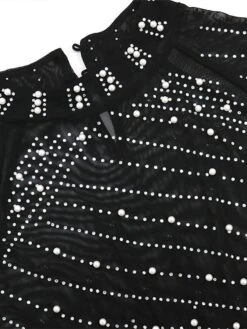 Women's Party Dress Feather Dress Sheath Dress Mini Dress Black White Pink Long Sleeve Pure Color Mesh Fall Winter Autumn Stand Collar Fashion Party Winter Dress Fall Dress Slim 2023 S M L XL XXL -Tesla Style aicyik1663727498328