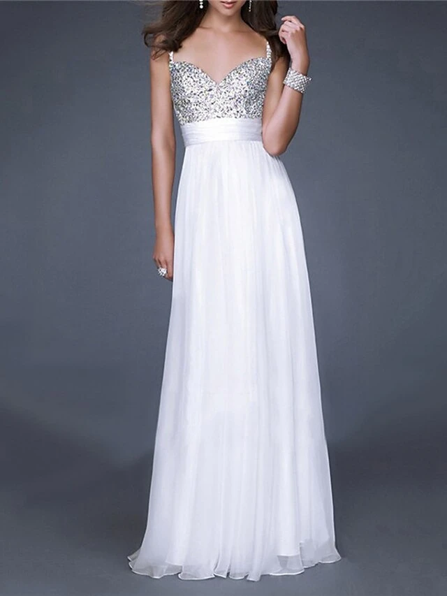 Women's Party Dress Sequin Dress Strap Dress Long Dress Maxi Dress White Red Blue Sleeveless Pure Color Sequins Summer Spring Spaghetti Strap Elegant Party Wedding Guest Evening Party Slim 2023 S M L 4 Women's Party Dress Sequin Dress Strap Dress Long Dress Maxi Dress White Red Blue Sleeveless Pure Color Sequins Summer Spring Spaghetti Strap Elegant Party Wedding Guest Evening Party Slim 2023 S M L - Image 2