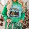 Women's Casual Dress Christmas Dress Hoodie Dress Leopard Tree Pocket Print Hooded Mini Dress Fashion Streetwear Outdoor Christmas Long Sleeve Regular Fit Green Fall Winter S M L XL XXL