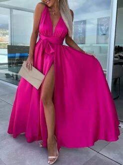 Women's Party Dress Homecoming Dress Satin Dress Pink Dress Long Dress Maxi Dress Black Light Green Wine Sleeveless Pure Color Lace Up Summer Spring Fall V Neck Fashion Evening Party Wedding Guest 38 Women's Party Dress Homecoming Dress Satin Dress Pink Dress Long Dress Maxi Dress Black Light Green Wine Sleeveless Pure Color Lace Up Summer Spring Fall V Neck Fashion Evening Party Wedding Guest -Tesla Style auzdeo1685586747630