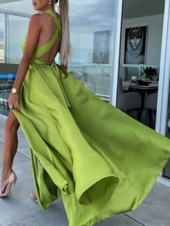 Women's Party Dress Homecoming Dress Satin Dress Pink Dress Long Dress Maxi Dress Black Light Green Wine Sleeveless Pure Color Lace Up Summer Spring Fall V Neck Fashion Evening Party Wedding Guest 41 Women's Party Dress Homecoming Dress Satin Dress Pink Dress Long Dress Maxi Dress Black Light Green Wine Sleeveless Pure Color Lace Up Summer Spring Fall V Neck Fashion Evening Party Wedding Guest -Tesla Style auzgfr1685586750861