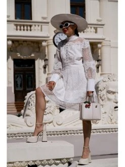 Women's Party Dress Lace Dress Homecoming Dress Mini Dress Black White Long Sleeve Pure Color Lace Summer Spring Fall Stand Collar Fashion Wedding Guest Birthday Vacation Slim 2023 S M L XL 41 Women's Party Dress Lace Dress Homecoming Dress Mini Dress Black White Long Sleeve Pure Color Lace Summer Spring Fall Stand Collar Fashion Wedding Guest Birthday Vacation Slim 2023 S M L XL -Tesla Style awdkki1689148843364