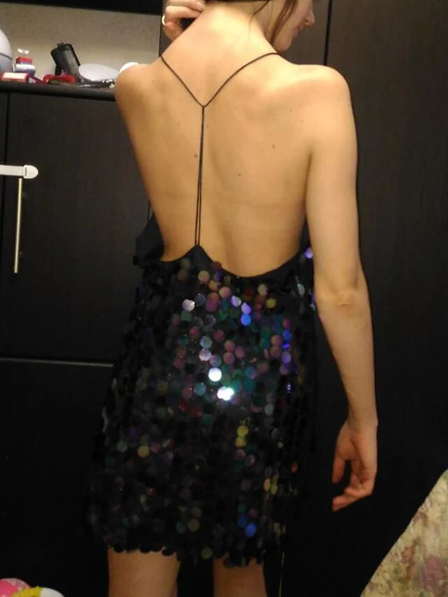 Women‘s Party Dress Sequin Dress Homecoming Dress Cocktail Dress Mini Dress Dark Blue Sleeveless Pure Color Sparkly Glitter Sequins Summer Spring Fall Spaghetti Strap Fashion Vacation Slim 16 Women‘s Party Dress Sequin Dress Homecoming Dress Cocktail Dress Mini Dress Dark Blue Sleeveless Pure Color Sparkly Glitter Sequins Summer Spring Fall Spaghetti Strap Fashion Vacation Slim - Image 14