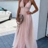 Women's Prom Dress Party Dress Lace Dress Long Dress Maxi Dress Pink Green Sleeveless Pure Color Lace Summer Spring Fall Spaghetti Strap Fashion Birthday Evening Party Wedding Guest 2023 S M L XL -Tesla Style bdlxwk1677036831573