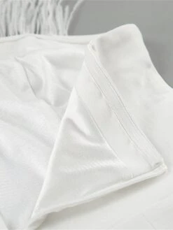 Women‘s Prom Dress Party Dress Homecoming Dress Feather Dress Midi Dress White Sleeveless Pure Color Backless Fall Winter Autumn Strapless Fashion Winter Dress Wedding Guest Birthday Slim 2023 -Tesla Style bdsyyi1693212580514