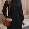 Women's Casual Dress Hoodie Dress Mini Dress Active Daily Outdoor Holiday Vacation Hoodie Solid Color Loose Fit Black S M L XL -Tesla Style bgkpho1695106766488