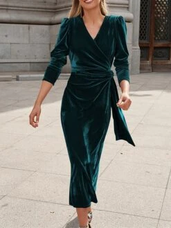 Women's Party Dress Velvet Dress Cocktail Dress Midi Dress Black Red Royal Blue Long Sleeve Pure Color Lace Up Spring Fall Winter V Neck Fashion Winter Dress Wedding Guest Vacation 2023 S M L XL 32 Women's Party Dress Velvet Dress Cocktail Dress Midi Dress Black Red Royal Blue Long Sleeve Pure Color Lace Up Spring Fall Winter V Neck Fashion Winter Dress Wedding Guest Vacation 2023 S M L XL -Tesla Style birzrv1692858680312