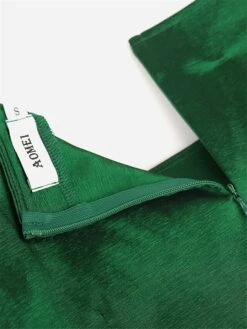 Women‘s Christmas Prom Dress Party Dress Satin Dress Long Dress Maxi Dress Red Blue Green Long Sleeve Pure Color Ruffle Spring Fall Winter Crew Neck Fashion Winter Dress Evening Party Wedding Guest -Tesla Style blqsko1692179658206