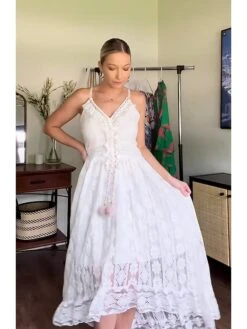 Women's Party Dress Casual Dress Holiday Dress Long Dress Maxi Dress White Beige Sleeveless Print Lace Summer Spring V Neck Basic Vacation 2023 S M L XL XXL 22 Women's Party Dress Casual Dress Holiday Dress Long Dress Maxi Dress White Beige Sleeveless Print Lace Summer Spring V Neck Basic Vacation 2023 S M L XL XXL -Tesla Style blvtce1692674632429