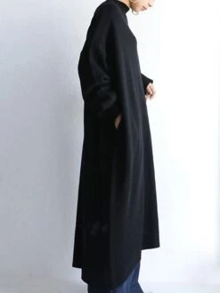 Women‘s Sweater Dress Winter Dress Shift Dress Long Dress Maxi Dress Beige Black Long Sleeve Pure Color Ruched Winter Fall Turtleneck Casual One-Size -Tesla Style brhgmi1631699932875