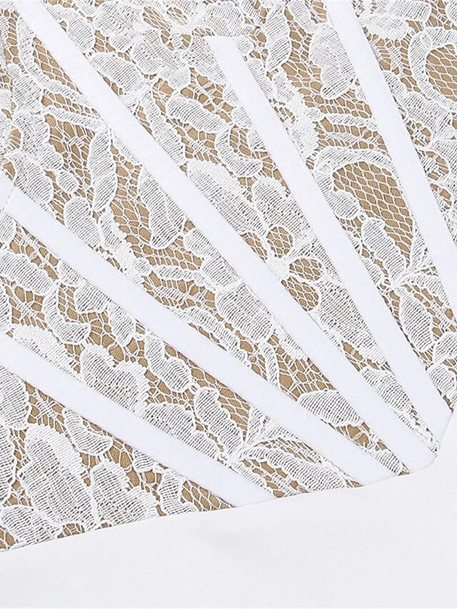 Women's Prom Dress Party Dress Corset Dress Long Dress Maxi Dress White Sleeveless Pure Color Lace Spring Fall Winter Spaghetti Strap Fashion Birthday Evening Party Wedding Guest 2023 S M L 14 Women's Prom Dress Party Dress Corset Dress Long Dress Maxi Dress White Sleeveless Pure Color Lace Spring Fall Winter Spaghetti Strap Fashion Birthday Evening Party Wedding Guest 2023 S M L - Image 12