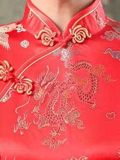 Women's Party Dress Wedding Guest Dress Sheath Dress Midi Dress Black Wine Red Short Sleeve Animal Embroidered Summer Spring Fall Stand Collar Modern Wedding Guest Vacation Summer Dress 2023 S M L XL -Tesla Style bvldye1638961129775