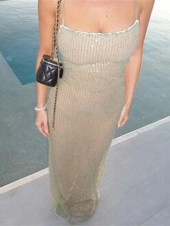 Women‘s Party Dress Sequin Dress Wedding Guest Dress Long Dress Maxi Dress Beige Sleeveless Pure Color Sparkly Glitter Sequins Summer Spring Fall Spaghetti Strap Fashion Wedding Guest Birthday 25 Women‘s Party Dress Sequin Dress Wedding Guest Dress Long Dress Maxi Dress Beige Sleeveless Pure Color Sparkly Glitter Sequins Summer Spring Fall Spaghetti Strap Fashion Wedding Guest Birthday -Tesla Style bwtlro1691650490515
