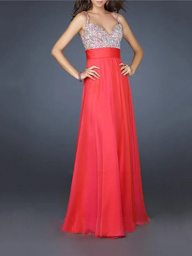 Women's Party Dress Sequin Dress Strap Dress Long Dress Maxi Dress White Red Blue Sleeveless Pure Color Sequins Summer Spring Spaghetti Strap Elegant Party Wedding Guest Evening Party Slim 2023 S M L 5 Women's Party Dress Sequin Dress Strap Dress Long Dress Maxi Dress White Red Blue Sleeveless Pure Color Sequins Summer Spring Spaghetti Strap Elegant Party Wedding Guest Evening Party Slim 2023 S M L - Image 3