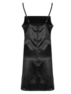Women‘s Party Dress Satin Dress Sheath Dress Cocktail Party Club Mini Dress Party Hot Spaghetti Strap Sleeveless Backless 2023 Regular Fit Black Champagne Wine Pure Color S M L XL 2XL -Tesla Style byqxqk1672828176308