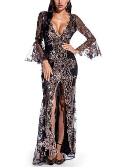 Women's Prom Dress Party Dress Sequin Dress Long Dress Maxi Dress Black Gold Long Sleeve Floral Sequins Spring Fall Winter V Neck Fashion Party Winter Dress Wedding Guest 2023 S M L XL 27 Women's Prom Dress Party Dress Sequin Dress Long Dress Maxi Dress Black Gold Long Sleeve Floral Sequins Spring Fall Winter V Neck Fashion Party Winter Dress Wedding Guest 2023 S M L XL -Tesla Style cbskvk1635241719312