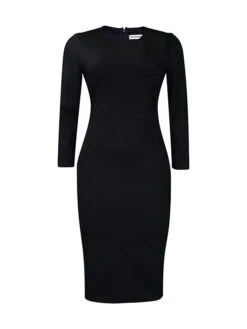 Women's Work Dress Sheath Dress Black Dress Fashion Midi Dress Ruched Split Crew Neck Long Sleeve Plain Regular Fit Black White Red Fall Winter S M L XL XXL 35 Women's Work Dress Sheath Dress Black Dress Fashion Midi Dress Ruched Split Crew Neck Long Sleeve Plain Regular Fit Black White Red Fall Winter S M L XL XXL -Tesla Style ccapzu1693206408735