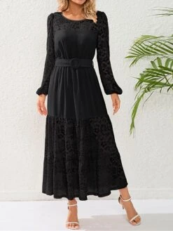 Women's Prom Dress Party Dress Lace Dress Long Dress Maxi Dress Black Pink Red Long Sleeve Pure Color Lace Spring Fall Winter Crew Neck Fashion Winter Dress Birthday Evening Party 2023 S M L XL XXL 36 Women's Prom Dress Party Dress Lace Dress Long Dress Maxi Dress Black Pink Red Long Sleeve Pure Color Lace Spring Fall Winter Crew Neck Fashion Winter Dress Birthday Evening Party 2023 S M L XL XXL -Tesla Style cdosqv1692341646721