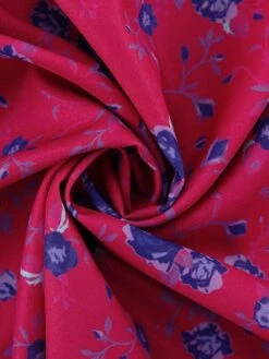 Women's Work Dress Casual Dress Shift Dress Fashion Winter Dress Daily Midi Dress Lace Up Patchwork Shirt Collar Long Sleeve Floral Color Block Regular Fit Pink Red Fall Winter S M L -Tesla Style cesmti1695645273462