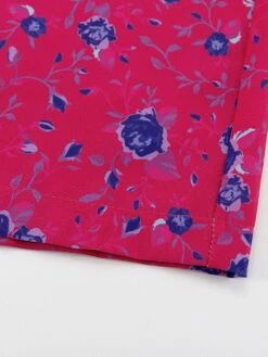 Women's Work Dress Casual Dress Shift Dress Fashion Winter Dress Daily Midi Dress Lace Up Patchwork Shirt Collar Long Sleeve Floral Color Block Regular Fit Pink Red Fall Winter S M L -Tesla Style codlwm1695645268373