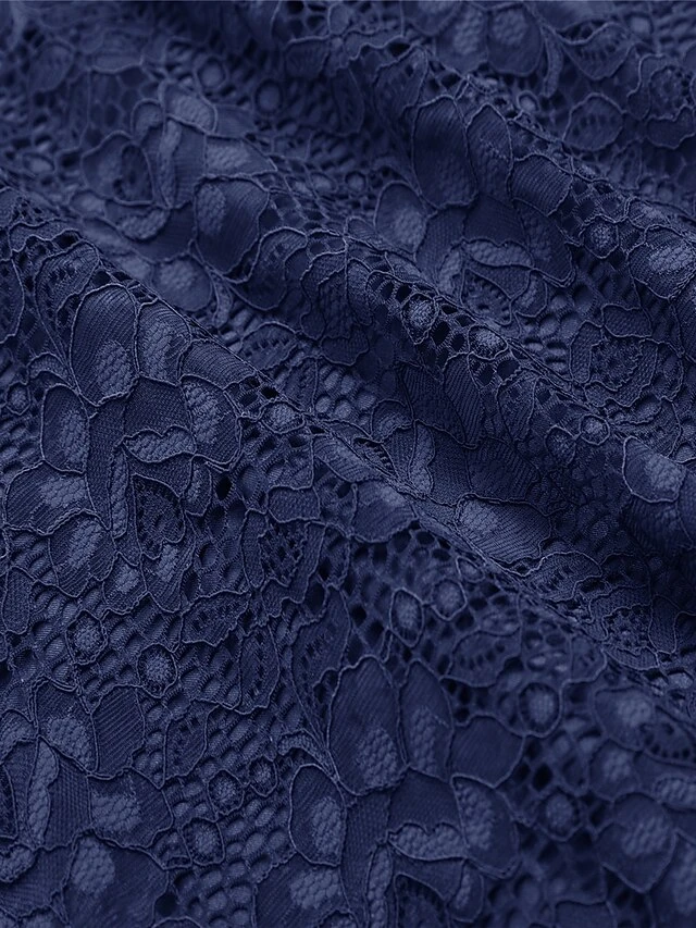 Women's Party Dress Lace Dress Cocktail Dress Midi Dress Wine Navy Blue Sleeveless Pure Color Backless Spring Fall Winter Off Shoulder Fashion Winter Dress Wedding Guest Vacation 2023 S M L XL XXL 7 Women's Party Dress Lace Dress Cocktail Dress Midi Dress Wine Navy Blue Sleeveless Pure Color Backless Spring Fall Winter Off Shoulder Fashion Winter Dress Wedding Guest Vacation 2023 S M L XL XXL - Image 5