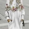 Women's Casual Dress Sweatshirt Dress Mini Dress Warm Fashion Outdoor Holiday Vacation Crew Neck Pocket Print Floral Loose Fit Black White Pink S M L XL XXL 1 Women's Casual Dress Sweatshirt Dress Mini Dress Warm Fashion Outdoor Holiday Vacation Crew Neck Pocket Print Floral Loose Fit Black White Pink S M L XL XXL -Tesla Style cqktul1694068631634