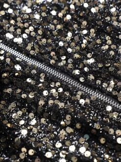 Women‘s Party Dress Homecoming Dress Sequin Dress Bodycon Midi Dress Black Short Sleeve Pure Color Sequins Fall Spring Summer Stand Collar Office 2023 S M L XL -Tesla Style cqwzmc1681719183731