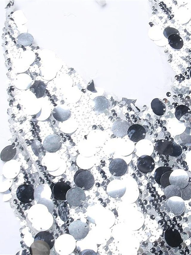 Women‘s Party Dress Sequin Dress Homecoming Dress Cocktail Dress Mini Dress Silver Sleeveless Pure Color Sparkly Glitter Sequins Spring Fall Winter Halter Neck Fashion Birthday Vacation 2023 S M L 15 Women‘s Party Dress Sequin Dress Homecoming Dress Cocktail Dress Mini Dress Silver Sleeveless Pure Color Sparkly Glitter Sequins Spring Fall Winter Halter Neck Fashion Birthday Vacation 2023 S M L - Image 13