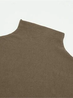 Women‘s Sweater Dress Winter Dress Shift Dress Brown Gray Black Long Sleeve Pure Color Split Winter Fall Turtleneck Basic Casual Fit S M L XL -Tesla Style csxpbr1650944211319