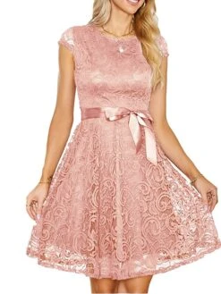 Women‘s Christmas Party Dress Lace Dress Cocktail Dress Midi Dress Pink Wine Navy Blue Short Sleeve Pure Color Lace Spring Fall Winter V Neck Fashion Winter Dress Wedding Guest Vacation 2023 20 Women‘s Christmas Party Dress Lace Dress Cocktail Dress Midi Dress Pink Wine Navy Blue Short Sleeve Pure Color Lace Spring Fall Winter V Neck Fashion Winter Dress Wedding Guest Vacation 2023 -Tesla Style ctvvhn1692179195272