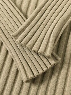 Women's Sweater Dress Jumper Dress Winter Dress Midi Dress Warm Plain Outdoor Daily Vacation Going Out Turtleneck Long Sleeve 2023 Loose Fit Black Brown Khaki One Size -Tesla Style cztotd1697711605814