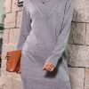 Women's Sweater Dress Jumper Dress Winter Dress Mini Dress Warm Plain Outdoor Daily Vacation Going Out Turtleneck Long Sleeve 2023 Loose Fit Gray S M L -Tesla Style dcqkqk1697711025027