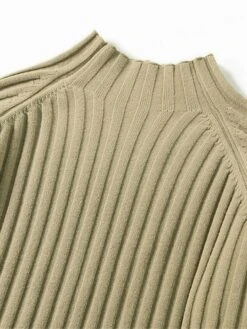 Women's Sweater Dress Jumper Dress Winter Dress Midi Dress Warm Plain Outdoor Daily Vacation Going Out Turtleneck Long Sleeve 2023 Loose Fit Black Brown Khaki One Size -Tesla Style dewaim1697711604383