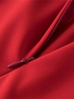 Women's Work Dress Sheath Dress Semi Formal Dress Fashion Winter Dress Office Workfashion Midi Dress Zipper Crew Neck 3/4 Length Sleeve Plain Regular Fit Black Red Fall Winter S M L XL XXL -Tesla Style dnfski1695030996149