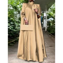 Women's Prom Dress Party Dress Satin Dress Long Dress Maxi Dress Black Yellow Pink Sleeveless Pure Color Ruched Summer Spring Fall Stand Collar Fashion Birthday Evening Party Wedding Guest 2023 M -Tesla Style dniclr1673854315628