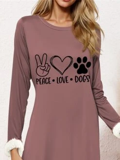 Women's Sweatshirt Dress Casual Dress Mini Dress Warm Fashion Outdoor Vacation Going Out Crew Neck Print Letter Loose Fit Purple S M L XL XXL -Tesla Style dpubsr1697706062083