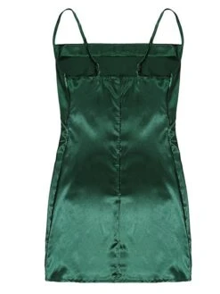 Women‘s Party Dress Satin Dress Sheath Dress Cocktail Party Club Mini Dress Party Hot Spaghetti Strap Sleeveless Backless 2023 Regular Fit Black Champagne Wine Pure Color S M L XL 2XL -Tesla Style dqrqlw1672828169802