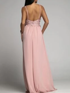 Women's Prom Dress Party Dress Lace Dress Long Dress Maxi Dress Pink Green Sleeveless Pure Color Lace Summer Spring Spaghetti Strap Party Birthday Wedding Guest Vacation 2023 S M L XL 2XL -Tesla Style dujmgs1676886520285