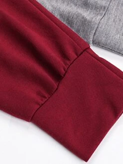 Women's Casual Dress Hoodie Dress Mini Dress Fashion Daily Outdoor Home Vacation Crew Neck Patchwork Print Loose Fit Blue Army Green Dark Gray S M L XL -Tesla Style duvfdz1693535797575