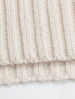 Women's Sweater Dress Winter Dress Jumper Dress Midi Dress Cold Shoulder Daily Date Going Out Fashion Basic Strap Long Sleeve 2023 Loose Fit Apricot Color S M L Size -Tesla Style dvmina1695033147007