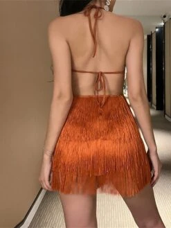 Women's Party Dress Fringe Dress Homecoming Dress Mini Dress Black White Wine Sleeveless Pure Color Tassel Fringe Spring Fall Winter Halter Neck Fashion Wedding Guest Birthday Vacation Slim 2023 S M 36 Women's Party Dress Fringe Dress Homecoming Dress Mini Dress Black White Wine Sleeveless Pure Color Tassel Fringe Spring Fall Winter Halter Neck Fashion Wedding Guest Birthday Vacation Slim 2023 S M -Tesla Style echnsa1693535329319