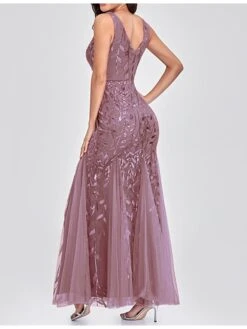 Women‘s Party Dress Homecoming Dress Wedding Guest Dress Sequin Dress Long Dress Maxi Dress Silver Pink Wine Sleeveless Pure Color Sequins Spring Summer V Neck Party Party Weekend 2023 S M L XL XXL -Tesla Style emzfbr1656585898484