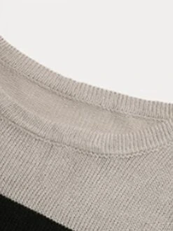 Women's Sweater Dress Winter Dress Jumper Dress Mini Dress Patchwork Outdoor Street Daily Active Fashion Crew Neck Long Sleeve 2023 Regular Fit Khaki Color S M L Size -Tesla Style eoorpq1695036369741