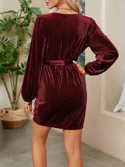 Women's Party Dress Velvet Dress Cocktail Dress Mini Dress Wine Long Sleeve Pure Color Lace Up Spring Fall Winter V Neck Fashion Winter Dress Wedding Guest Vacation 2023 S M L XL XXL 13 Women's Party Dress Velvet Dress Cocktail Dress Mini Dress Wine Long Sleeve Pure Color Lace Up Spring Fall Winter V Neck Fashion Winter Dress Wedding Guest Vacation 2023 S M L XL XXL -Tesla Style eplgrj1692167109210