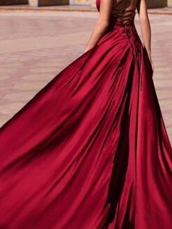 Women‘s Prom Party Dress Satin Maxi Long Dress Red Sleeveless Pure Color Backless Split Fall Spring Deep V Cold Shoulder Party Personalized Elegant Party 2023 S M L XL XXL 11 Women‘s Prom Party Dress Satin Maxi Long Dress Red Sleeveless Pure Color Backless Split Fall Spring Deep V Cold Shoulder Party Personalized Elegant Party 2023 S M L XL XXL -Tesla Style ewamqi1636943545122