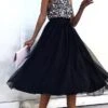 Women's Party Dress Sequin Dress Cocktail Dress Midi Dress Black Sleeveless Color Block Sequins Fall Winter Autumn Halter Neck Fashion Winter Dress Wedding Guest Birthday 2023 S M L XL -Tesla Style ezfeyz1697095350638
