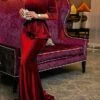 Womenâs Formal Party Dress Velvet Dress Red Sheath Dress Long Dress Maxi Dress Wine Dark Blue Black 3/4 Length Sleeve Pure Color Ruched Winter Fall Crew Neck Elegant Slim 2023 S M L XL 2XL 3XL 2 Womenâs Formal Party Dress Velvet Dress Red Sheath Dress Long Dress Maxi Dress Wine Dark Blue Black 3/4 Length Sleeve Pure Color Ruched Winter Fall Crew Neck Elegant Slim 2023 S M L XL 2XL 3XL -Tesla Style ezlzns1665657593322