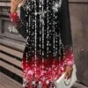 Women's Christmas Dress Casual Dress Mini Dress Active Fashion Outdoor Christmas Holiday Crew Neck Print Snowflake Loose Fit Wine Blue Gray S M L XL XXL 2 Women's Christmas Dress Casual Dress Mini Dress Active Fashion Outdoor Christmas Holiday Crew Neck Print Snowflake Loose Fit Wine Blue Gray S M L XL XXL -Tesla Style faciym1697108822603